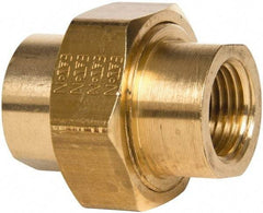 Eaton - 1/2 Female Thread, Brass Industrial Pipe Union - FNPTF, 1,200 psi - Benchmark Tooling