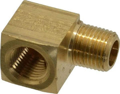 Eaton - 1/8 Male Thread x 1/8 Female Thread, Brass Industrial Pipe 90° Street Elbow - MNPTF x FNPTF, 1,200 psi - Benchmark Tooling