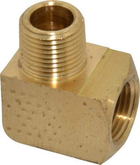 Eaton - 3/8 Male Thread x 3/8 Female Thread, Brass Industrial Pipe 90° Street Elbow - MNPTF x FNPTF, 1,200 psi - Benchmark Tooling