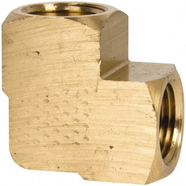 Eaton - 1/2 Female Thread, Brass Industrial Pipe 90° Female Elbow - FNPTF, 1,200 psi - Benchmark Tooling