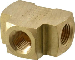 Eaton - 1/8 Female Thread, Brass Industrial Pipe Female Tee - FNPTF, 1,200 psi - Benchmark Tooling