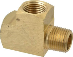 Eaton - 1/2 Male Thread x 1/2 Female Thread, Brass Industrial Pipe Street Tee - MNPTF x FNPTF, 1,200 psi - Benchmark Tooling