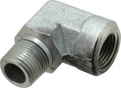Eaton - 3/8 Male Thread x 3/8 Female Thread, Steel Industrial Pipe 90° Street Elbow - MNPT x FNPT, 5,000 psi - Benchmark Tooling