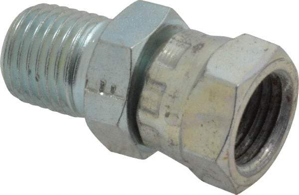 Eaton - 1/4-18 Male Thread x 1/4-18 Female Thread, Steel Industrial Pipe Adapter - MNPT x FNPSM, 2,500 psi - Benchmark Tooling