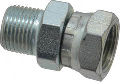 Eaton - 3/8-18 Male Thread x 3/8-18 Female Thread, Steel Industrial Pipe Adapter - MNPT x FNPSM, 2,500 psi - Benchmark Tooling