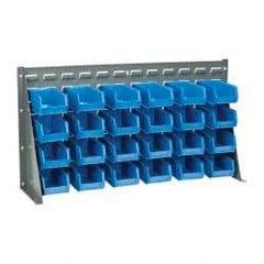 Quantum Storage - 120 Lb Capacity, 36" Deep x 8" Wide x 19" High, Steel Bench Rack - For Hanging Bins - Benchmark Tooling