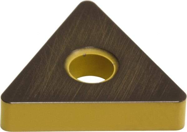 Sumitomo - TNMA331 Grade AC405K Carbide Turning Insert - Proprietary Finish, 60° Triangle, 3/8" Inscr Circle, 3/16" Thick, 1/64" Corner Radius - Benchmark Tooling