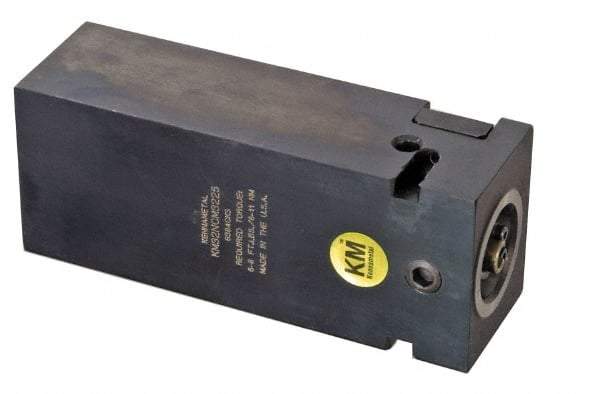 Kennametal - Neutral Cut, KM40 Modular Connection, Square Shank Lathe Modular Clamping Unit - 2" Square Shank Length, 1-3/4" Square Shank Width, 6" OAL, Through Coolant, Series NCM Square Shank Replacement - Exact Industrial Supply