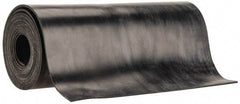 Made in USA - 1/16" Thick x 6" Wide x 5' Long Black Buna-N Rubber Roll - Stock Length, Plain Back, 50 Shore A Durometer, 2,500 psi Tensile Strength, -20°F to 170°F - Benchmark Tooling