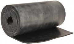 Made in USA - 3/32" Thick x 6" Wide x 5' Long Black Buna-N Rubber Roll - Stock Length, Plain Back, 50 Shore A Durometer, 2,500 psi Tensile Strength, -20°F to 170°F - Benchmark Tooling