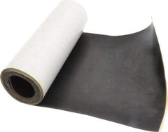 Made in USA - 1/32" Thick x 6" Wide x 60" Long, Adhesive Backed Buna-N Rubber Strip - Stock Length, 50 Shore A Durometer, 2,500 psi Tensile Strength, -20 to 170°F, Black - Benchmark Tooling