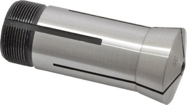 Interstate - 17/64 Inch 5C Round Collet - 3.28" Overall Length, 1.041-24 Internal Thread Size, Steel, 0.0005 Inch TIR - Exact Industrial Supply
