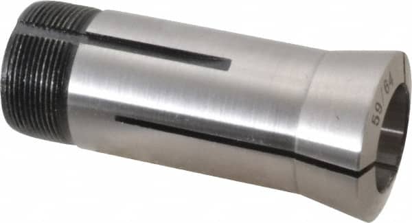 Interstate - 59/64 Inch 5C Round Collet - 3.28" Overall Length, 1.041-24 Internal Thread Size, Steel, 0.0005 Inch TIR - Exact Industrial Supply
