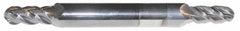 Accupro - 3/8" Diam, 3/4" LOC, 4 Flute Solid Carbide Ball End Mill - AlTiN Finish, Double End, 3-1/2" OAL, 3/8" Shank Diam, Spiral Flute - Benchmark Tooling
