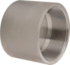 Merit Brass - 4" Grade 304 Stainless Steel Pipe Coupling - FNPT x FNPT End Connections, 150 psi - Benchmark Tooling