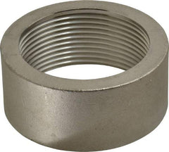 Merit Brass - 2-1/2" Grade 304 Stainless Steel Pipe Half Coupling - FNPT End Connections, 150 psi - Benchmark Tooling