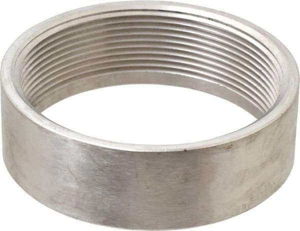 Merit Brass - 4" Grade 304 Stainless Steel Pipe Half Coupling - FNPT End Connections, 150 psi - Benchmark Tooling