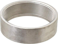 Merit Brass - 4" Grade 304 Stainless Steel Pipe Half Coupling - FNPT End Connections, 150 psi - Benchmark Tooling