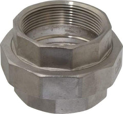Merit Brass - 3" Grade 304 Stainless Steel Pipe Union - FNPT x FNPT End Connections, 150 psi - Benchmark Tooling
