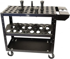 Big Bear Enterprises - 50 Tool Capacity, Taper Econo Kart CNC Tool Cart Optional Second Shelf - Benchmark Tooling