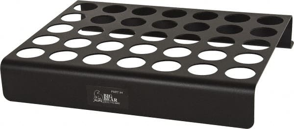 Big Bear Enterprises - 35 Hole NC/CNC Collet Storage Rack - Benchmark Tooling