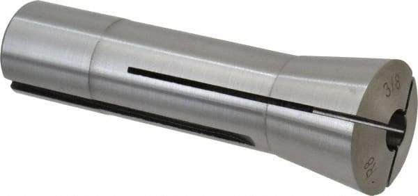 Interstate - 3/8 Inch Steel R8 Collet - 7/16-20 Drawbar Thread, 0.0007 Inch TIR - Exact Industrial Supply