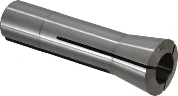 Interstate - 21/32 Inch Steel R8 Collet - 7/16-20 Drawbar Thread, 0.0007 Inch TIR - Exact Industrial Supply