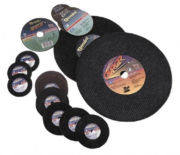 Norton - 3" Zirconia Alumina Cutoff Wheel - 1/16" Thick, 3/8" Arbor, 25,465 Max RPM, Use with Angle Grinders - Benchmark Tooling