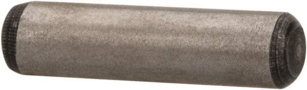 Value Collection - 1/8" Diam x 1/2" Pin Length Alloy Steel Oversized Dowel Pin - C 50-58 Hardness, 3,200 Lb Breaking Strength, 1 Beveled & 1 Rounded End - Benchmark Tooling