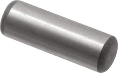 Value Collection - 1/4" Diam x 3/4" Pin Length Alloy Steel Oversized Dowel Pin - C 50-58 Hardness, 12,800 Lb Breaking Strength, 1 Beveled & 1 Rounded End - Benchmark Tooling