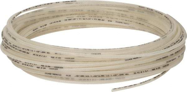 Coilhose Pneumatics - 3/32" ID x 5/32" OD, 100' Long, Nylon Tube - Natural, 275 Max psi, -60 to 200°F - Benchmark Tooling