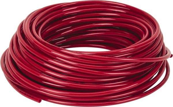 Coilhose Pneumatics - 0.17" ID x 1/4" OD, 100' Long, Nylon Tube - Red, 265 Max psi, -60 to 200°F - Benchmark Tooling