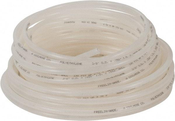 Coilhose Pneumatics - 1/4" ID x 3/8" OD, 100' Long, Polyethylene Tube - Natural, 192 Max psi, -60 to 200°F - Benchmark Tooling