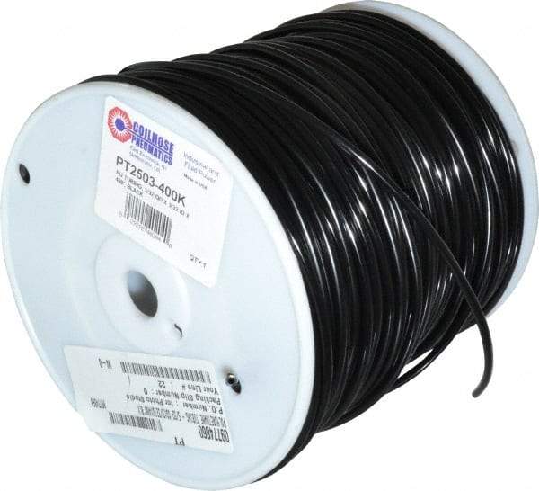 Coilhose Pneumatics - 0.093" ID x 5/32" OD, 400' Long, Polyurethane Tube - Black, 176 Max psi, -60 to 200°F - Benchmark Tooling