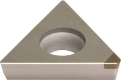 Sumitomo - NU-TPGA331 Grade BN2000 PCBN Turning Insert - Uncoated, 60° Triangle, 3/8" Inscr Circle, 3/16" Thick, 1/64" Corner Radius - Benchmark Tooling