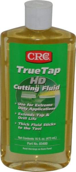 CRC - TrueTap HD, 16 oz Bottle Cutting & Tapping Fluid - Straight Oil, For Drilling, Reaming, Sawing, Shearing, Threading, Turning - Benchmark Tooling