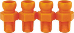 Loc-Line - 4 Piece, 1/4" Hose ID, Male to Female Coolant Hose Connector - 1/8" NPT, For Loc-Line Modular Hose Systems - Benchmark Tooling