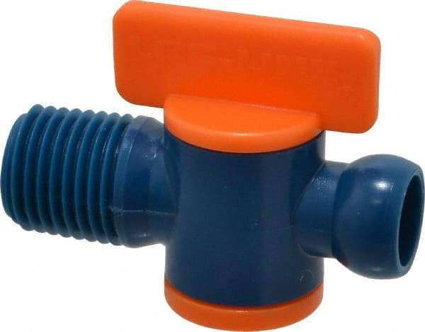 Loc-Line - 2 Piece, 1/4" ID Coolant Hose NPT Valve - Male to Female Connection, Acetal Copolymer Body, 1/4 NPT, Use with Loc-Line Modular Hose Systems - Benchmark Tooling