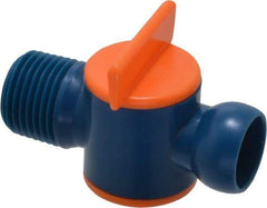 Loc-Line - 2 Piece, 1/2" ID Coolant Hose NPT Valve - Male to Female Connection, Acetal Copolymer Body, 1/2 NPT, Use with Loc-Line Modular Hose Systems - Benchmark Tooling