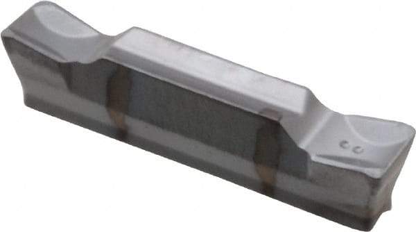 Iscar - HGN3003 C IC328 Grade, 0.1181" Cutting Width, Carbide Cutoff Insert - 0° Neutral Lead Angle, 0.0118" Cnr Rad, TiCN Coated, Double End - Benchmark Tooling