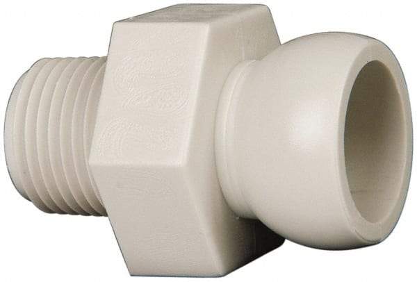 Cedarberg - 4 Piece, 1/2" Hose ID, Male to Male Coolant Hose Pipe Thread Connector - 3/8" NPT, For Snap-Loc Modular Hose Systems - Benchmark Tooling