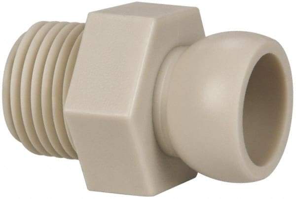 Cedarberg - 4 Piece, 1/2" Hose ID, Male to Male Coolant Hose Pipe Thread Connector - 1/2" NPT, For Snap-Loc Modular Hose Systems - Benchmark Tooling