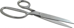 Heritage Cutlery - 3-1/2" LOC, 8-1/2" OAL Chrome Plated Standard Shears - Right Hand, Metal Straight Handle, For General Purpose Use - Benchmark Tooling