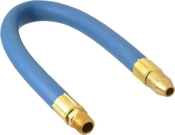 Coilhose Pneumatics - 18" Hose Length, 3/8" Nozzle Diam, 1/2" Hose ID, Coolant Hose - 3/8" NPT For Mist Coolant Systems - Benchmark Tooling