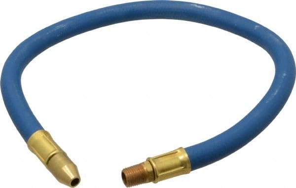 Coilhose Pneumatics - 24" Hose Length, 1/4" Nozzle Diam, 3/8" Hose ID, Coolant Hose - 1/4" NPT For Mist Coolant Systems - Benchmark Tooling