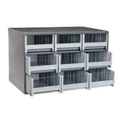 Akro-Mils - 9 Drawer, Small Parts Modular Steel Frame Storage Cabinet - 11" Deep x 17" Wide x 11" High - Benchmark Tooling