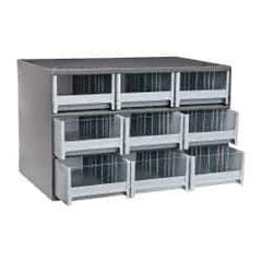 Akro-Mils - 9 Drawer, Small Parts Modular Steel Frame Storage Cabinet - 11" Deep x 17" Wide x 11" High - Benchmark Tooling