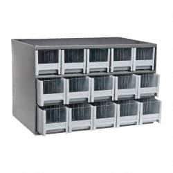 Akro-Mils - 15 Drawer, Small Parts Modular Steel Frame Storage Cabinet - 11" Deep x 17" Wide x 11" High - Benchmark Tooling