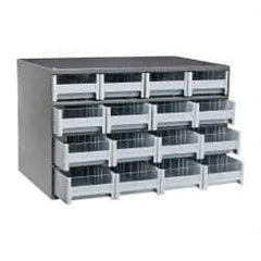 Akro-Mils - 16 Drawer, Small Parts Modular Steel Frame Storage Cabinet - 11" Deep x 17" Wide x 11" High - Benchmark Tooling