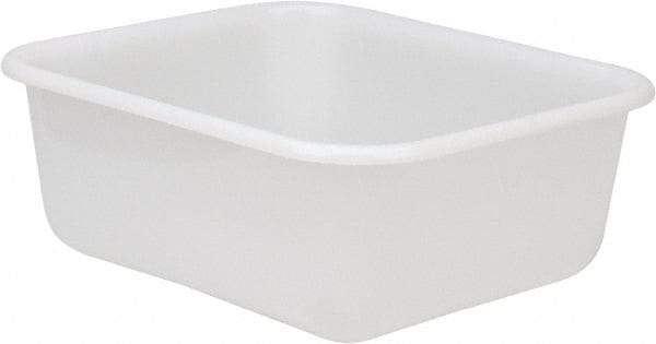 Rubbermaid - 2.8 Gal, White Polyethylene Tote Container - Nesting, 14.4" Long x 12.4" Wide x 5.4" High - Benchmark Tooling